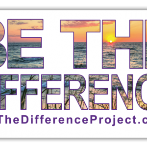 be the difference rectangle sticker